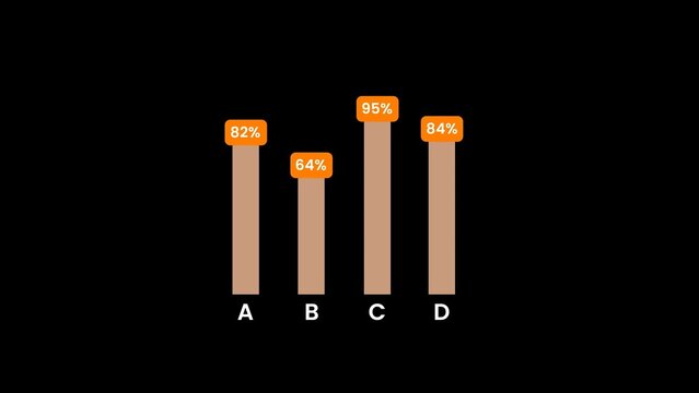 Infographic Bar Graph Chart With Percentage