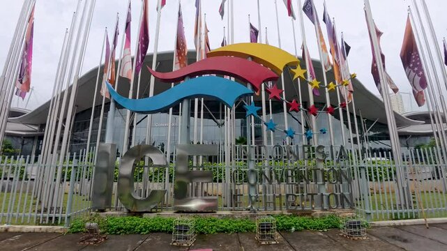 Tangerang, Indonesia : December 6, 2025: Indonesia Convention Exhibition or ICE BSD is one of the largest exhibition and convention centers in Indonesia. Tangerang, Indonesia.