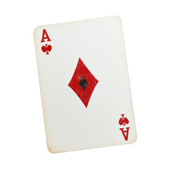 Obraz premium Ace of Diamonds on transparent background