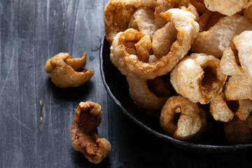 pan of pork rinds