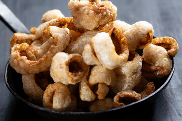 pan of pork rinds