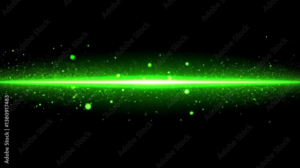 Aufkleber vibrant green bokeh abstract light background shimmering with energy generative ai
