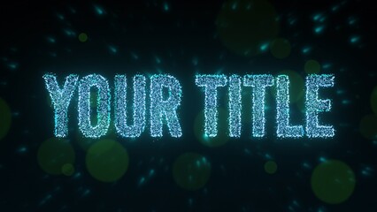 Shiny Festive Celebration Fireworks Particles Title
