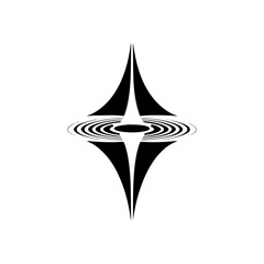 Fototapeta premium Minimalist Black Hole Abstract Graphic, Modern Design