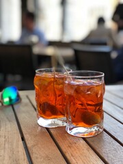 Aperol spritzes