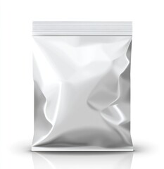Shiny Metallic Pouch Mockup for Food or Snack Packaging Design