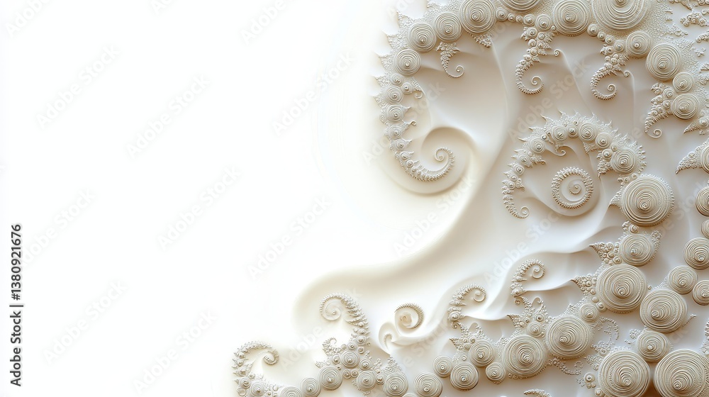Aufkleber abstract white background with elegant swirling and flowing patterns