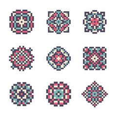 Fototapeta premium abstract shape retro pixel art