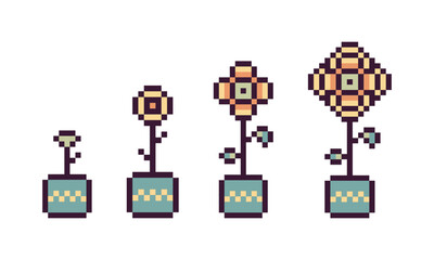 flower retro pretty pixel art