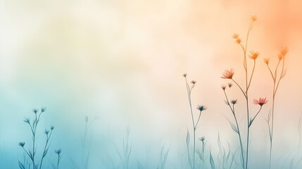 Obraz premium Colorful meadow landscape vibrant display of wildflowers and lush green grass