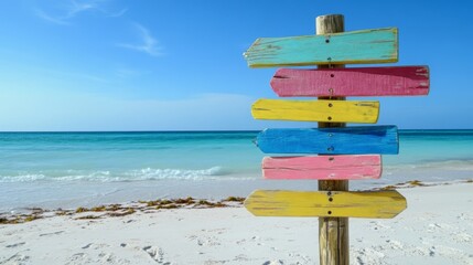 Your Message Here – Signpost by the Sea