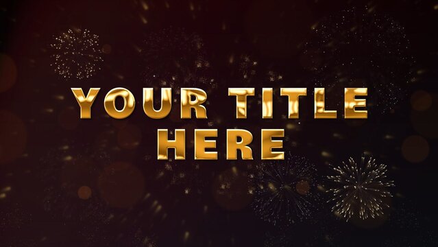 Shiny Golden Festive Celebration Title Intro with Particles