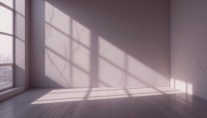 Sunlight streaming through windows in a minimalist room modern interior photography urban environment morning light aesthetic concept