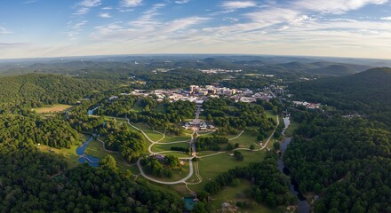 Emerald Valley Panorama AI Generated