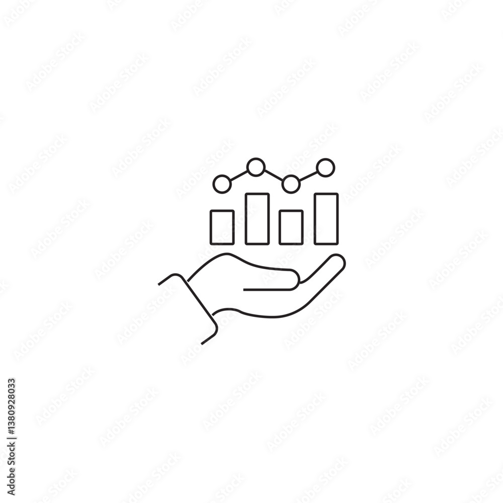 Aufkleber single outline icon volume chart related to data analysis. linier icon collection. editable stroke. 