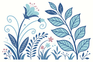 Botanical illustration. Botanical. Colorful. Simple. Line drawing.