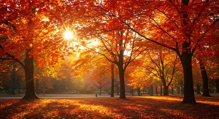 Fototapeta premium Golden Hour Emberglow AI Generated