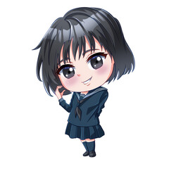 girl with school uniform