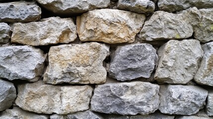 Rough stone textures in a close-up shot of a mountain cliff