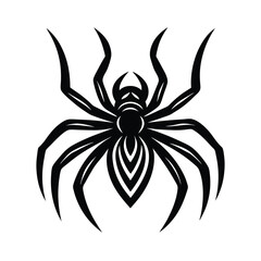 Spider Silhouette Vector Graphic Design.