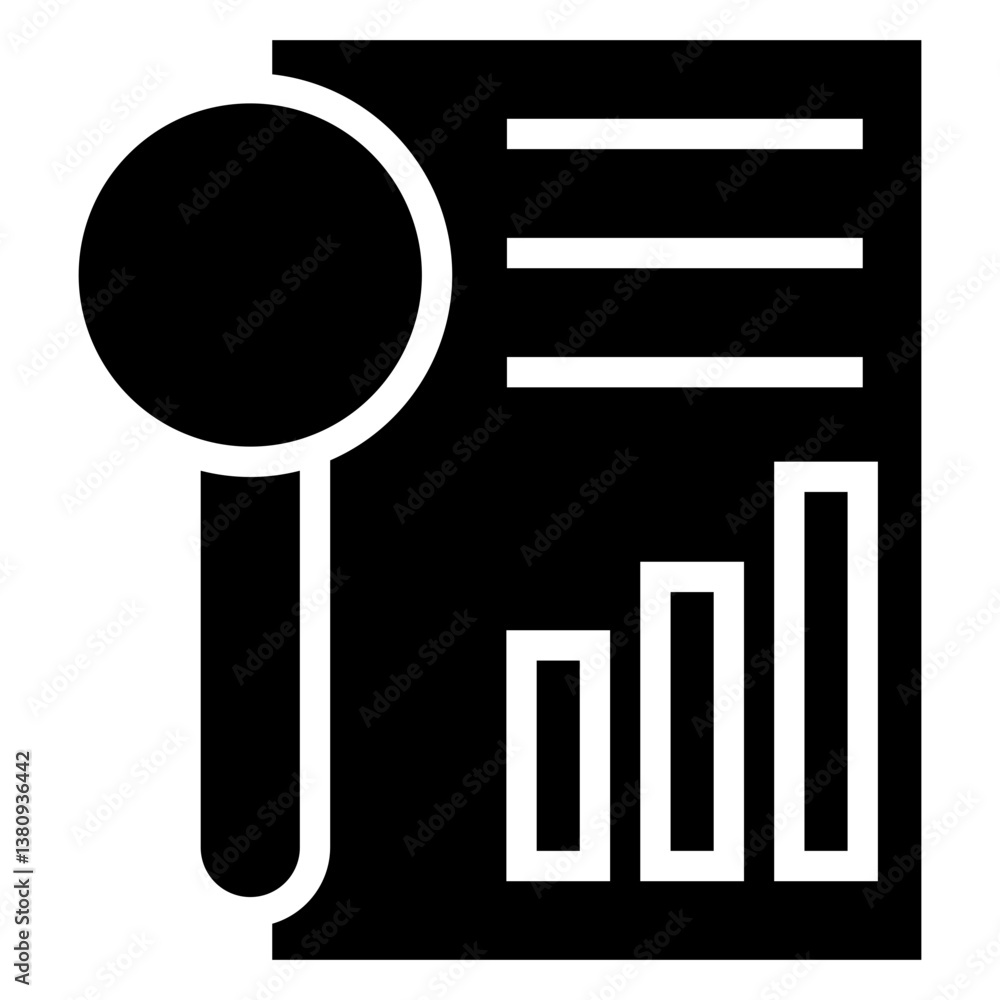 Poster data analyst vector icon
