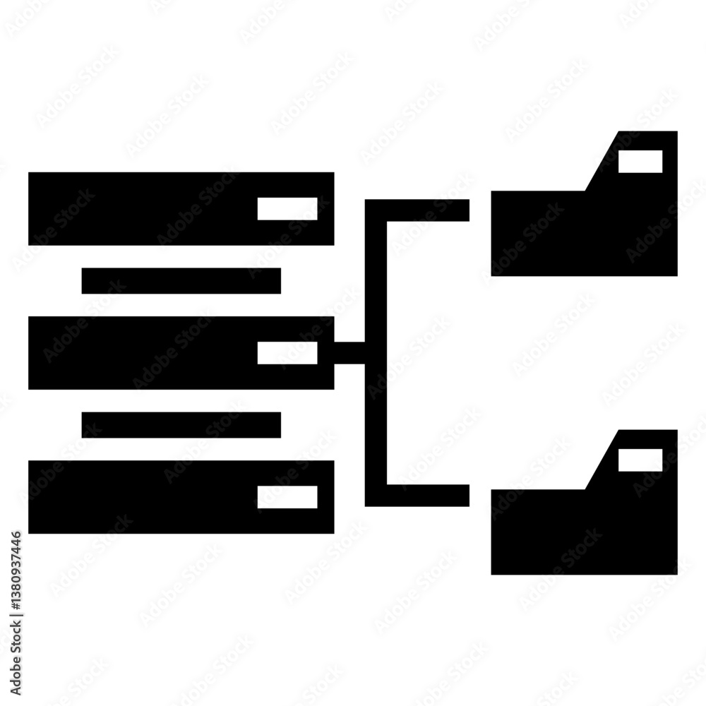 Poster distributed file system vector icon