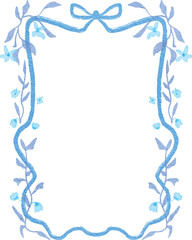 blue ribbon nursery baby shower watercolor cute illustration