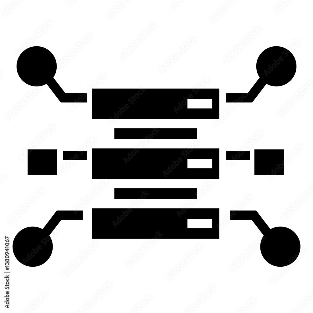 Poster data structure vector icon