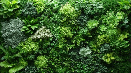 Lush Green Vertical Garden Wall: A Vibrant Tapestry of Foliage