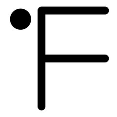 Obraz premium Fahrenheit Icon