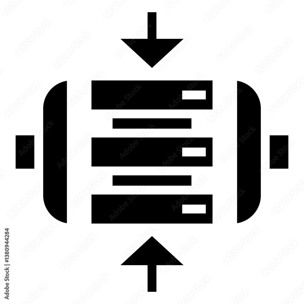 Poster data compression vector icon