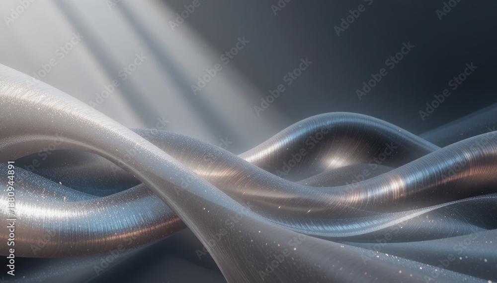 Poster dynamic flowing waves of light and texture abstract digital art studio high-contrast environment clo