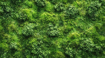 Vibrant Green Moss Wall Texture: Lush Nature Backdrop