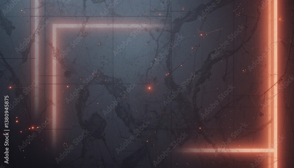 Poster dynamic neon glow animation abstract digital space visual content futuristic environment high-contra