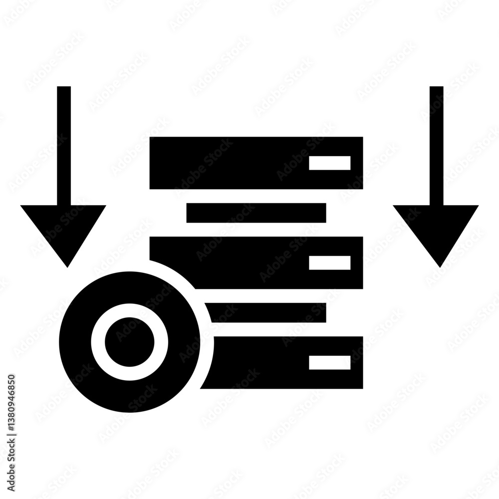 Poster storage device vector icon
