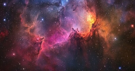 Colorful nebulae in deep space