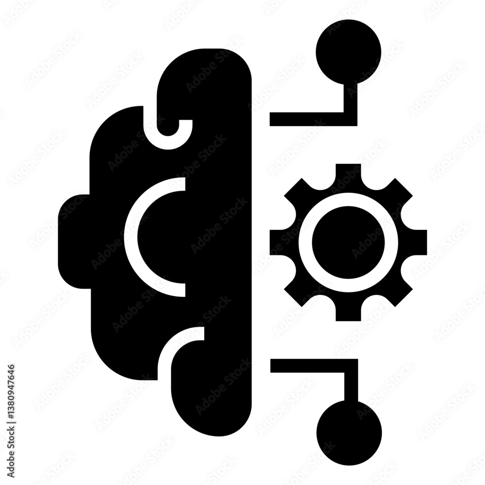 Poster machine learning vector icon