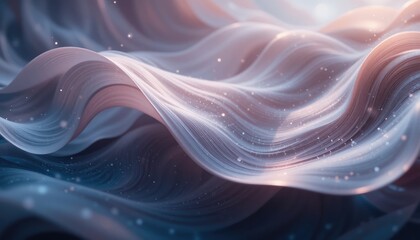 Fototapeta premium Flowing abstract waves in a dreamlike environment digital artwork serene atmosphere artistic perspective fluid motion