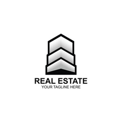 Fototapeta premium real estate logo design for building with creative illustration