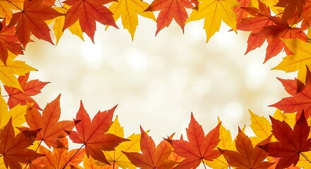 Autumn's Embrace Warm Hues and Light Crimson Canopy A Golden Halo Falling Leaves Soft Light Symphony Maple Dance A Burst Of Autumn Color Golden Red Embrace Of Autumn Leaves AI Generated