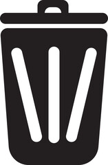 Trash vector symbol Garbage Can bin with icon for waste management and ecology