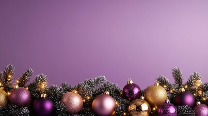 Christmas holiday theme with golden