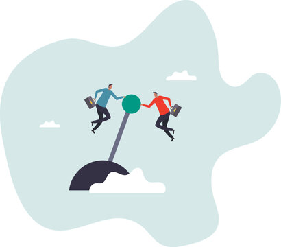 Paradigm shift technology to new business level, control or shifting speed for company growth, transformation and disruption.character for design.