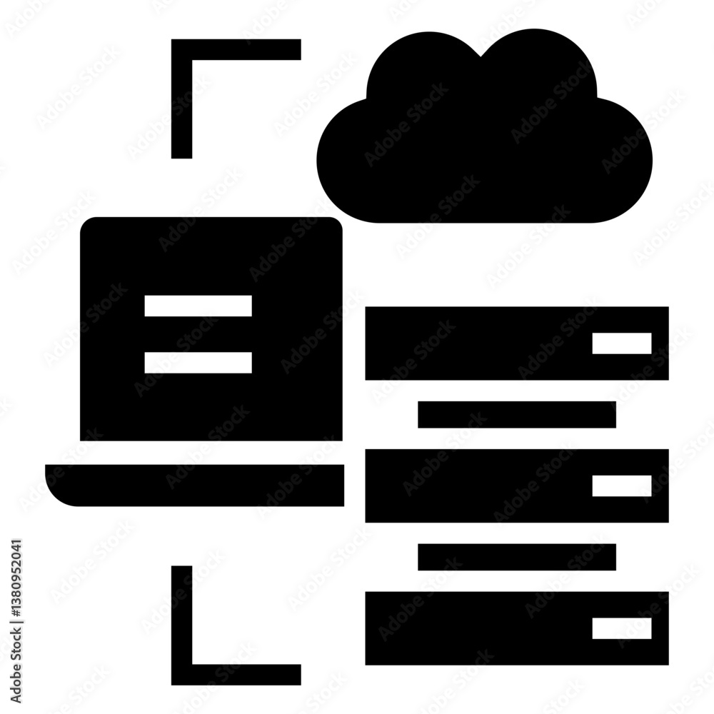 Poster computing platform vector icon