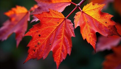 Decaying leaves revealing intricate vein patterns, autumnal hues, nature photography, organic, decomposition