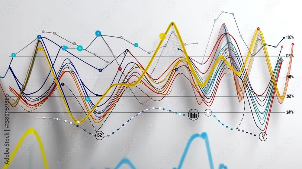 Poster business analytics chart displaying data trends and insights generative ai