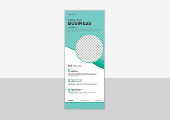 Roll up banner design template, vertical, abstract background, pull up design, modern colorful banner.
Minimal Design.