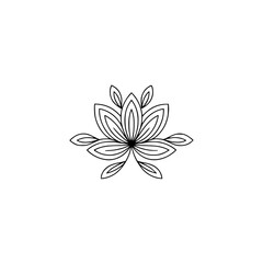 Minimalist Lotus Flower Line Art: Zen & Meditation Illustration
