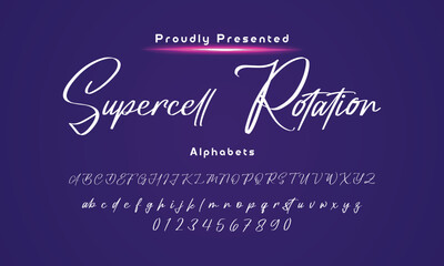 Hand drawn typeface. Handwritten script alphabet isolated on white background. Handmade alphabet for your design's logo, posters, invitations, cards, etc.