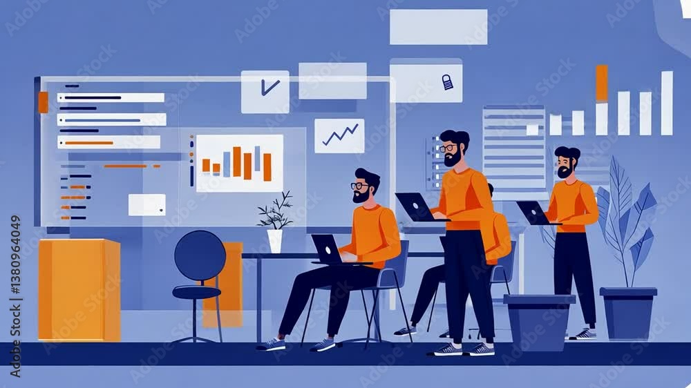 Poster east indian it engineers managing network server operations generative ai